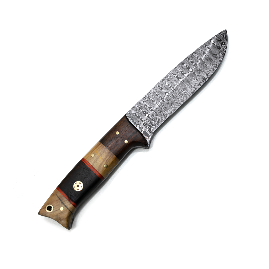 Hand forged knife, Damascus knife, Hand forged Damascus, Hand made hunting knife, Camping knife by Titan Td-192