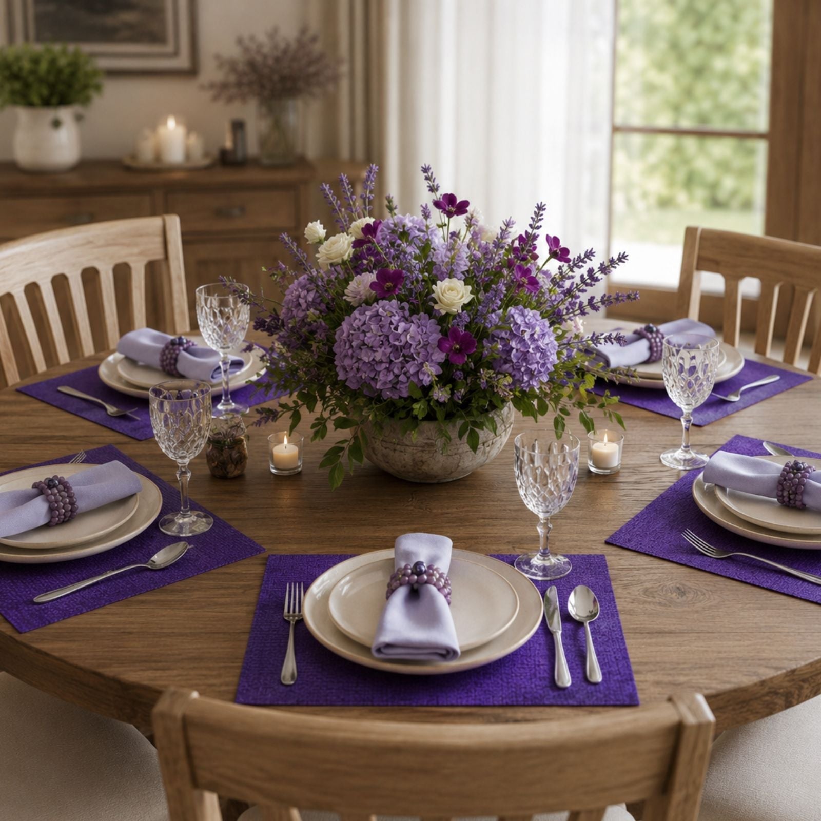 Charlo's Set of 4 Rectangular Placemats Night Granite 18" x 12"