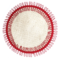 Charlo's Set of 2 Red Sustainable Brazilian Jute Liz Round Placemats Sousplat 16" dia