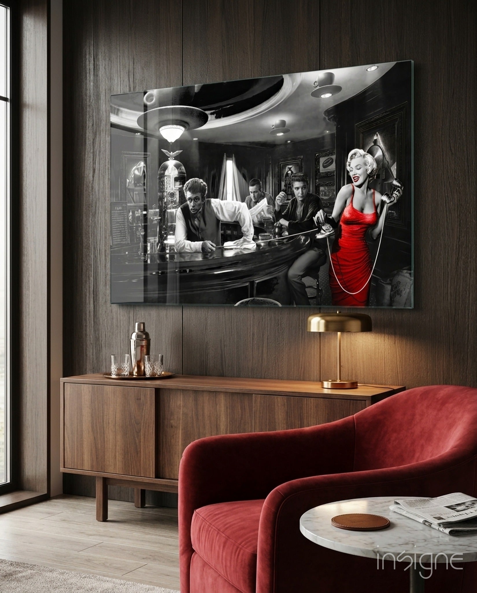 Golden Age Starlet Glass Wall Art