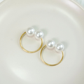 Set of 10 Pearl Napkin Rings – Double Pearl Design 1.6 x 1.2 in Elegant Table Decor